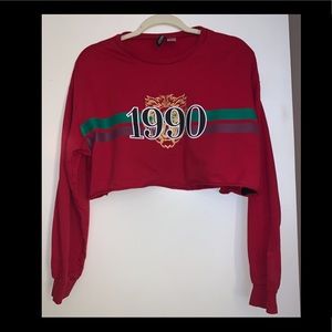 Long sleeve crop